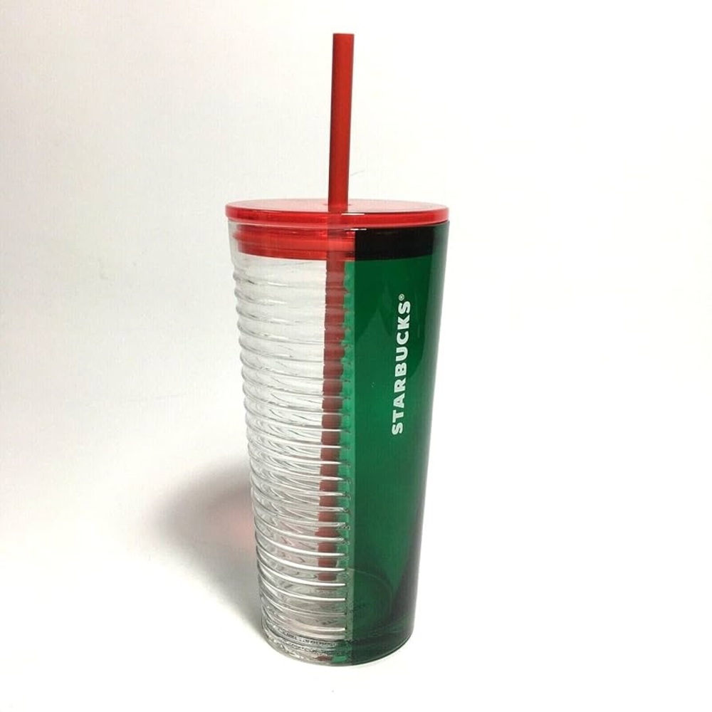 Starbucks Holiday 2021 Tricolor Glass Tumbler